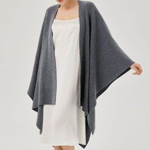 Nap Loungewear Wool Shawl - Charcoal